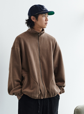 NUMBERSALT盐号24AW秋冬日系复古百搭宽松休闲立领摇粒绒夹克外套