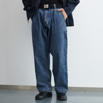 长裤NUMBERSALT宽松直筒牛仔裤