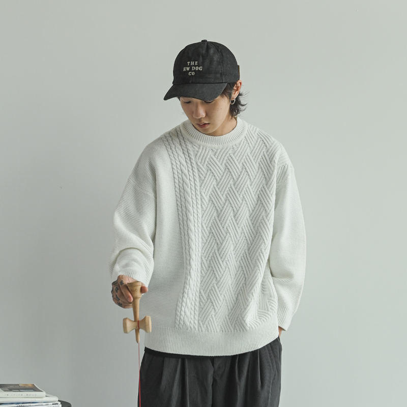 NUMBERSALT休闲宽松圆领麻花