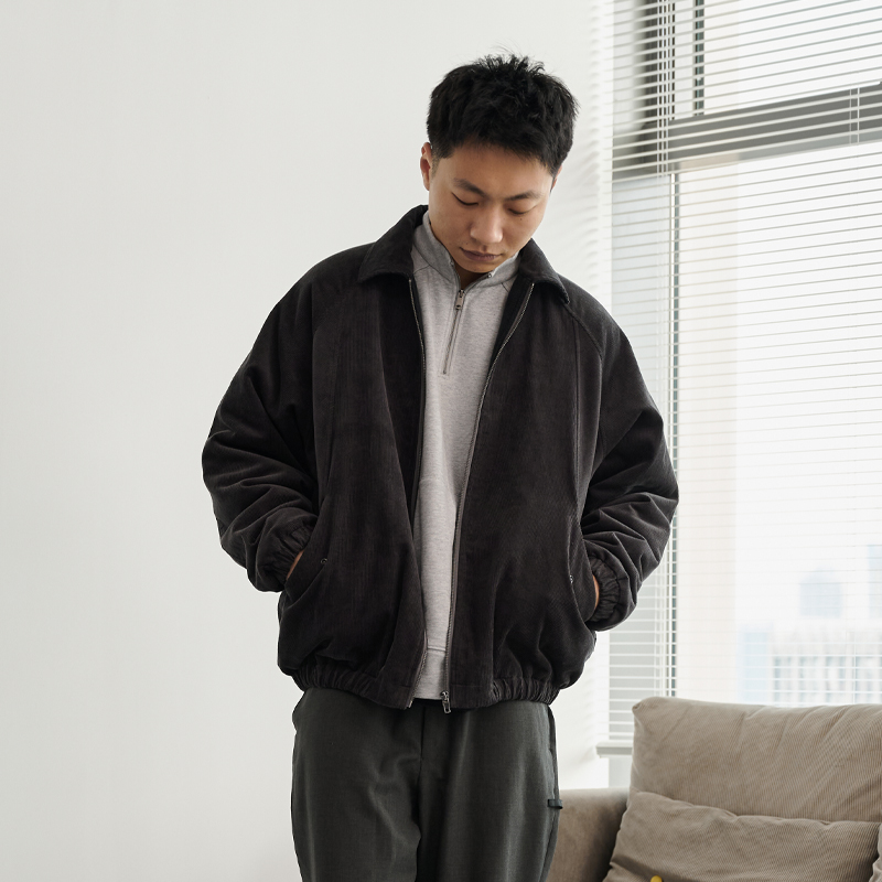 翻领秋冬宽松外套加厚