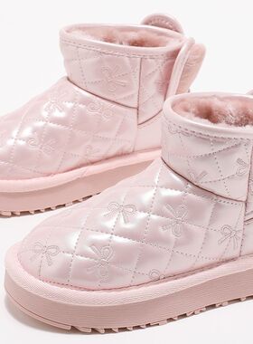 【栗子专属】儿童新款冬季加绒防滑男女童中大童雪地靴55832ZA