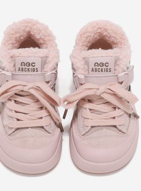 【栗子专属】儿童新款冬季加绒保暖男女童户外休闲棉鞋55830ZA