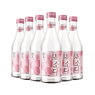 好天好饮韩国水果味酒少女甜酒烧酒韩式烧酒低度气泡酒360ml*6瓶