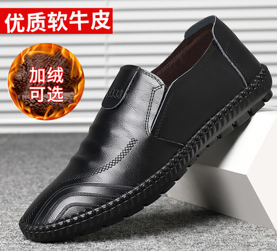 新款欧伦啄木鸟男士皮鞋英伦棉鞋