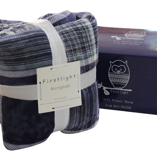 毛毯小被子办公室午睡午休加厚双层法兰绒盖毯单人珊瑚绒毯礼盒装