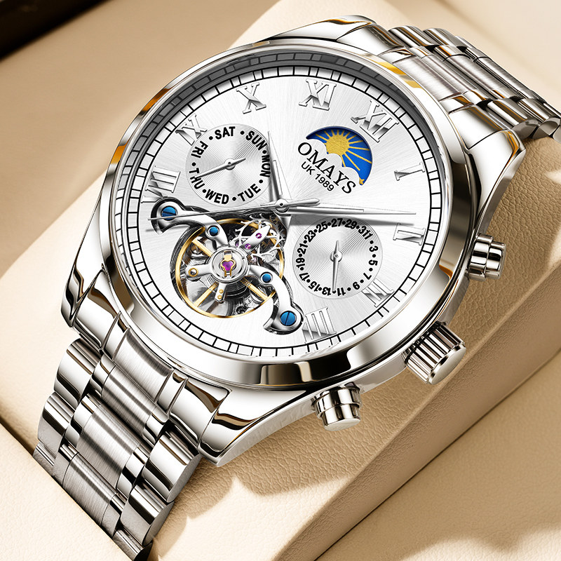 瑞士品质欧美时手表男士机械表全自动防水时尚镂空品牌男表高级感