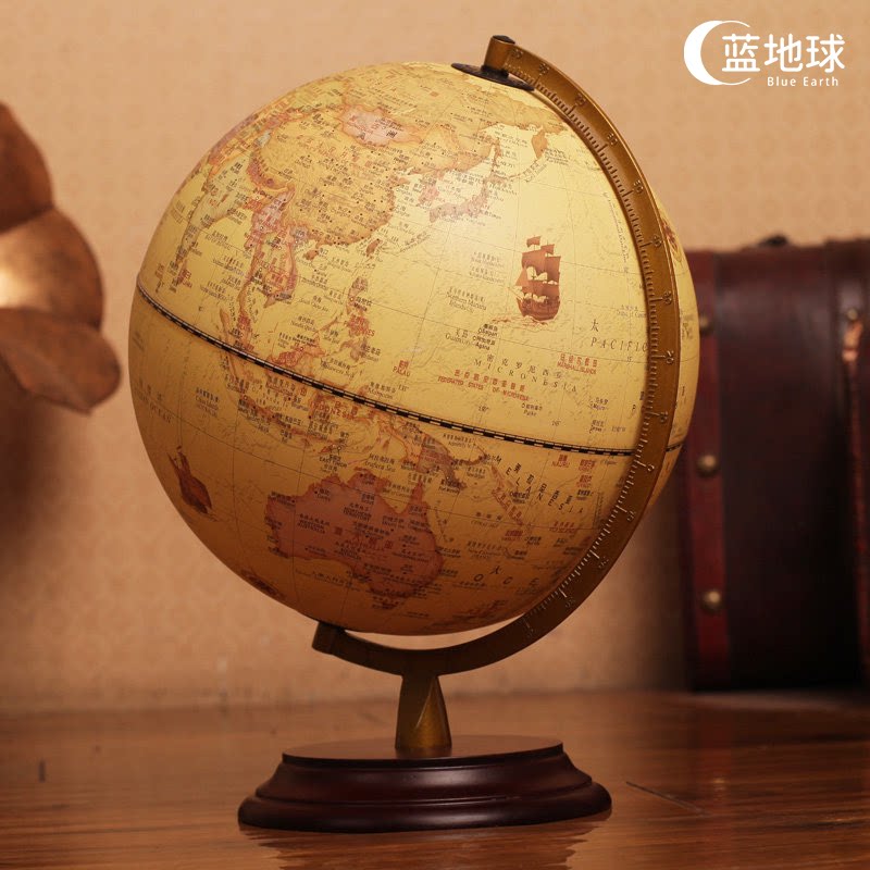 复古地球仪摆件轻奢高档图片