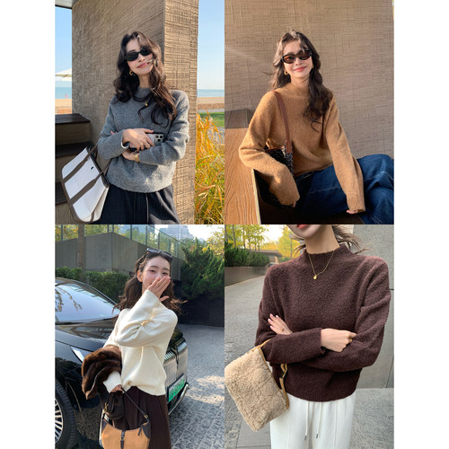 pusumede毛衣保暖内搭针织衫上衣