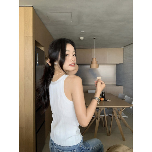 pusumede 搭配好物 基础款吊带背心女外穿无袖修身显瘦针织上衣
