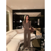 两件套 慵懒卫衣套装 暖糯奏曲 立领针织外套女休闲卫裤 pusumede