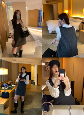 pusumede 星夜繆斯 min系小香风U领背心裙女高级感气质无袖连衣裙