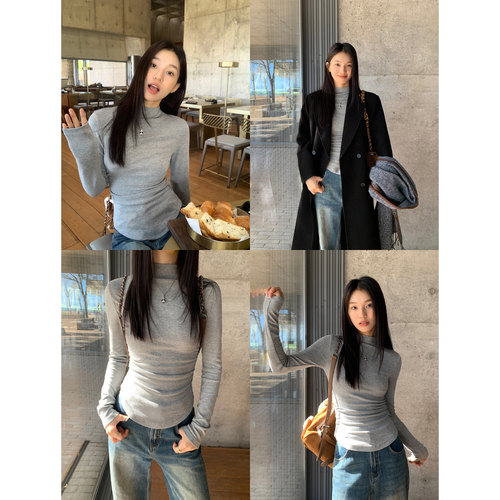 半高领打底针织衫上衣