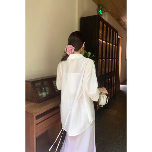 天丝防晒衬衫女夏款外搭开衫