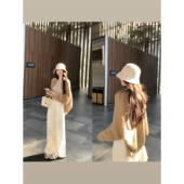 pusumede 女马海毛软糯宽松外套 针织开衫 慵懒定格 设计感蝙蝠袖