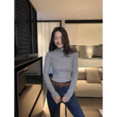 现货6折 高领气质打底衫 女内搭针织t恤修身 pusumede 长袖 上衣