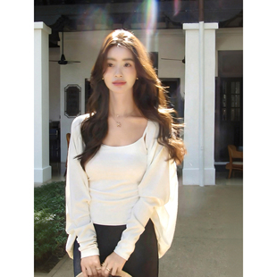 针织开衫 慵懒风蝙蝠袖 女外搭上衣氛围感小外套 惬意时光 pusumede