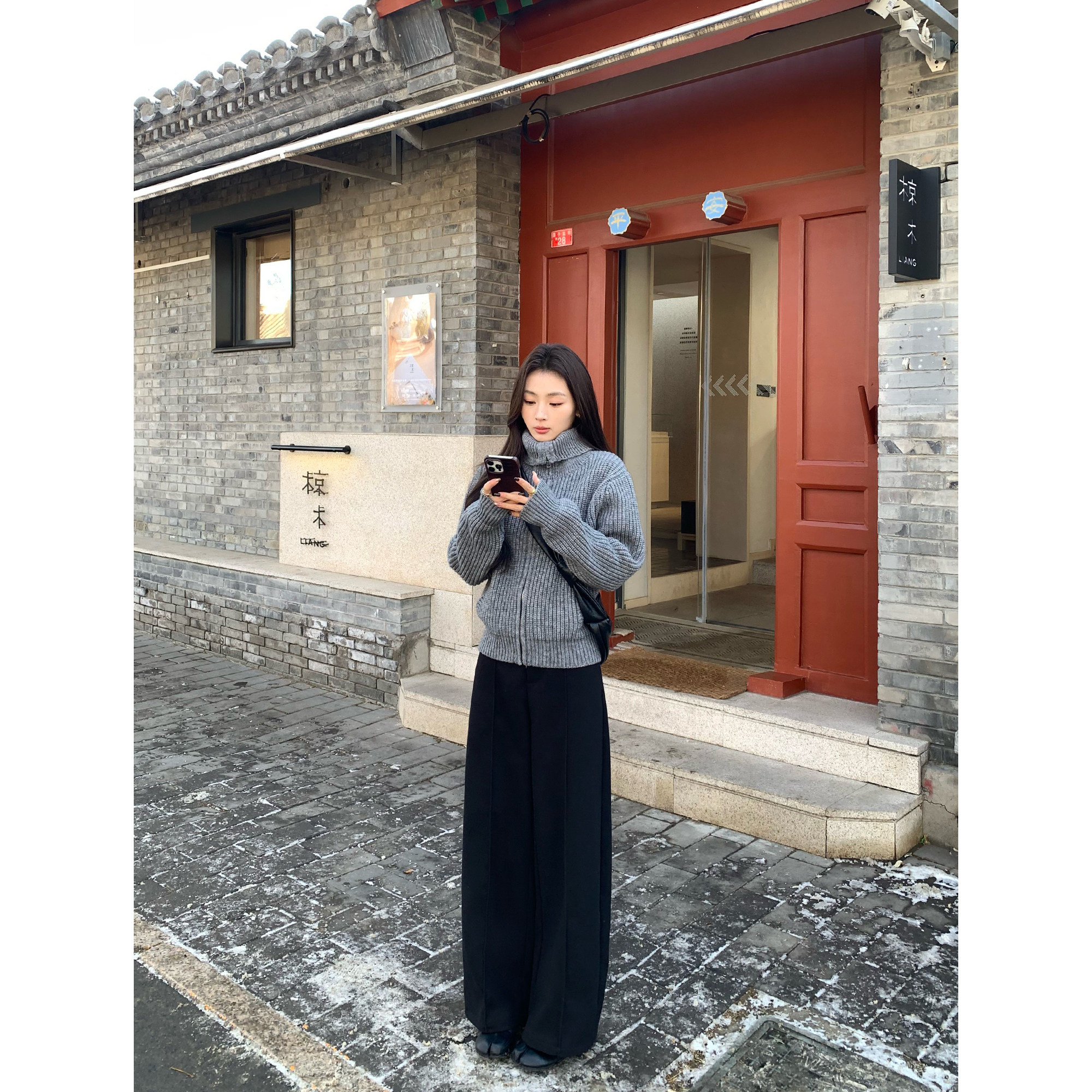 pusumede 格调通勤 高腰垂感直筒西装裤女利落阔腿西裤宽松休闲裤,女装/女士精品,休闲裤,淘宝优惠券,粉丝福利购,淘宝优惠卷