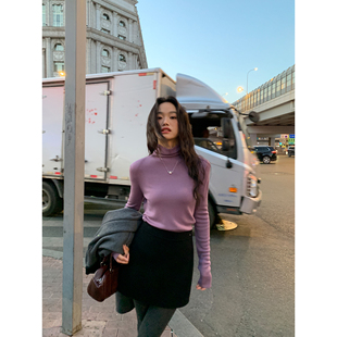 短裙 羊毛双面呢半身裙女基础百搭a字高腰修身 pusumede 塞纳暮色