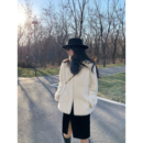 毛绒绒外套 气质V领环保仿皮草女软糯宽松短款 pusumede 松弛廓形