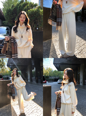 pusumede 随心配丨宽松休闲套装女半高领套头卫衣/休闲裤/半身裙