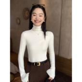 黑色高领针织衫 女秋冬新款 修身 pusumede 显瘦内搭打底衫 气质上衣