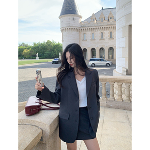 两件套装 pusumede 外套女防走光a字裙裤 高级感休闲西装 职场lady