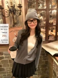 pusumede Трикотажный кардиган, куртка, майка, комплект, V-образный вырез, облегающий крой