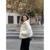 黑色立领短款 pusumede 现货6折 羽绒服女90白鸭绒高级感外套