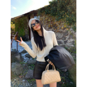 pusumede 上衣 外套休闲宽松百搭气质针织衫 活力满格 连帽毛衣开衫