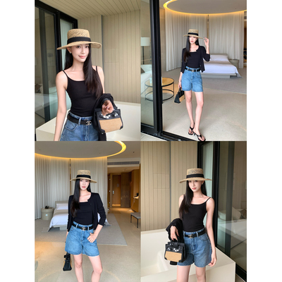 pusumede防晒针织开衫背心两件套