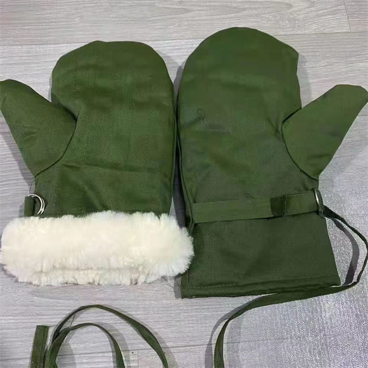 男士老式军绿棉手闷子