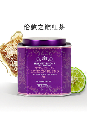 HarneySons哈尼桑尔丝伦敦之巅进口果香红茶茶包袋泡茶75g/30包