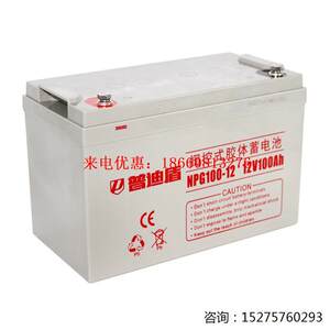 普迪盾UPS电源EPS直流屏铅酸免维护胶体蓄电池12V100AH/NPG100-12