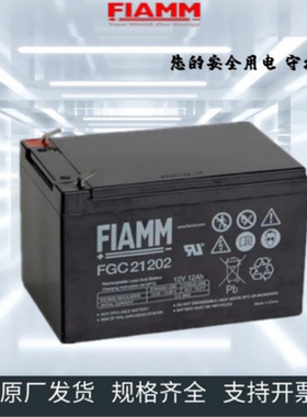 FIAMM非凡蓄电池FGC21202免维护12V12AhUPSEPS通讯消防电力直流屏