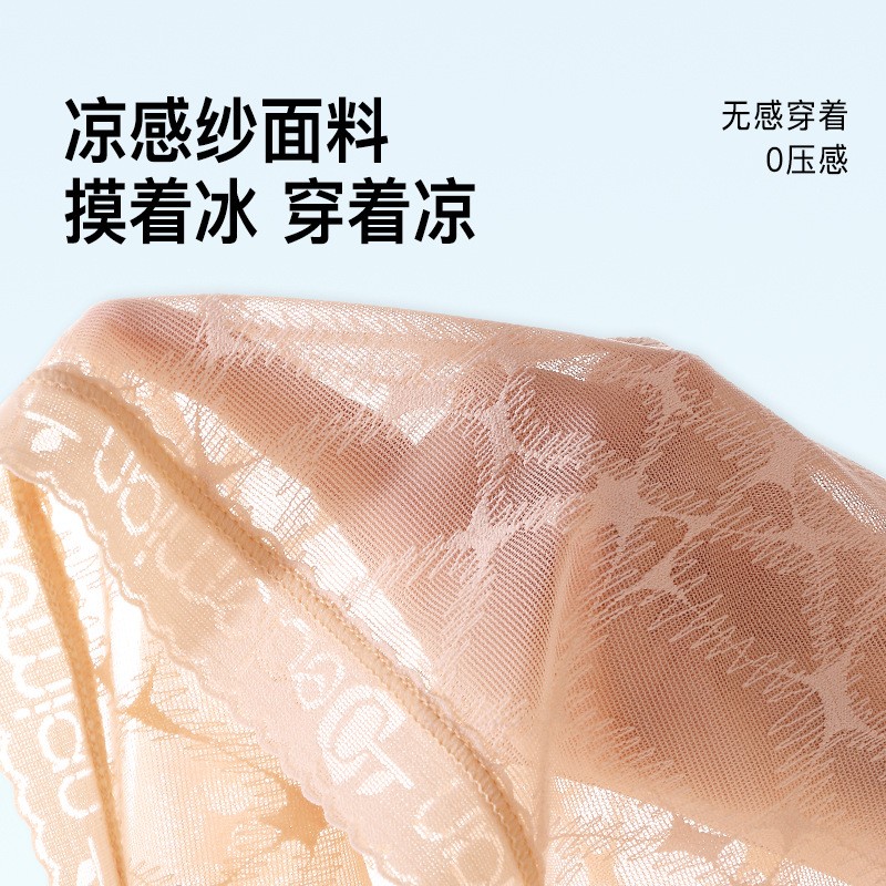 性感蕾丝超薄镂空男士三角内裤