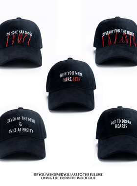 INSIDE OUT 小众原创设计潮流字母刺绣显脸小鸭舌帽棒球帽帽子男