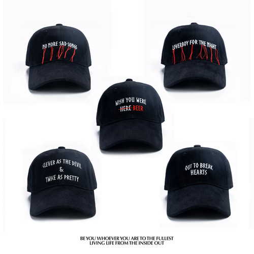 鸭舌帽逛街街头四季通用弯檐刺绣