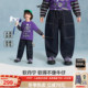 男童女童休闲伐木工装 裤 25冬季 新品 含绵羊毛 woobaby儿童牛仔裤