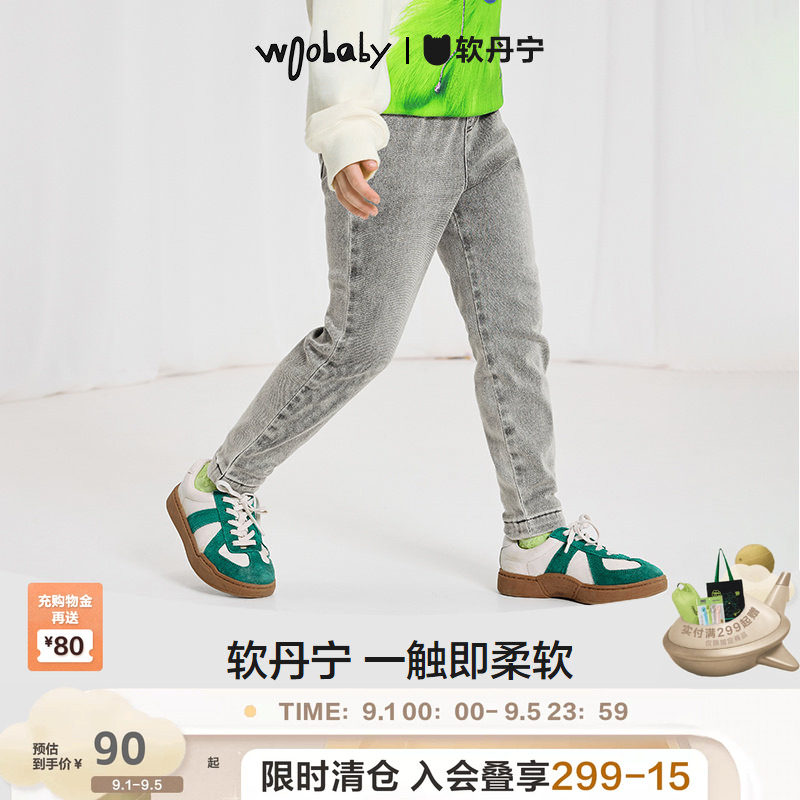 woobaby超柔软复古牛仔打底裤图片