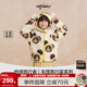 男女童上衣 woobaby儿童蓬松仿羊羔绒保暖连帽外套冬新品 毛怪
