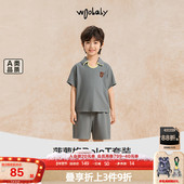 套装 woobaby儿童家居服套装 2件套 短袖 短裤 男女童25夏季 新品