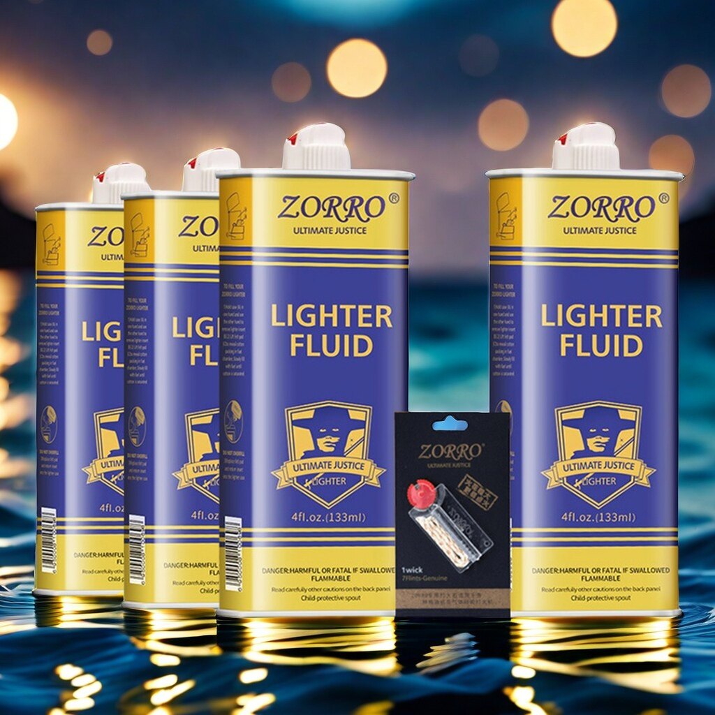 打火机煤油zipoo专用油打火机油佐罗通用燃油清香型配件火石棉芯