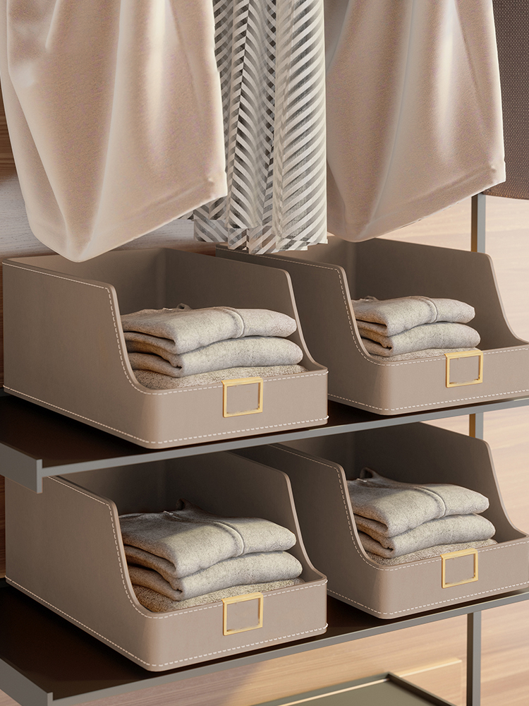 不止收纳皮质可堆砌收纳篮