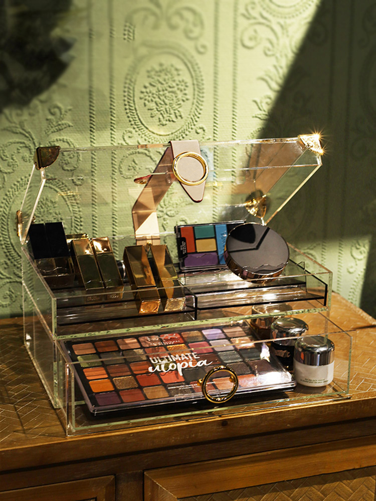 亚克力桌面彩妆轻奢收纳盒网红款