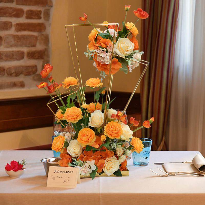 婚庆道具高档电镀三柱桌花仿真花酒店餐桌花酒吧KTV桌面装饰摆件,家居饰品,仿真花/假花,淘宝优惠券,粉丝福利购,淘宝优惠卷