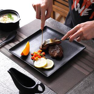 牛排刀叉盘子套装家用欧式情侣牛扒餐具陶瓷牛排盘创意西餐盘全套