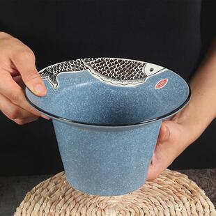 创意撸串碗钵钵鸡容器专用特色陶瓷冷锅串串香汤盆意境餐具商用碗