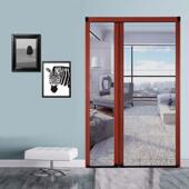 定做无轨隐形折叠纱窗门推拉式 防蚊虫家用金刚网沙门防盗可拆洗