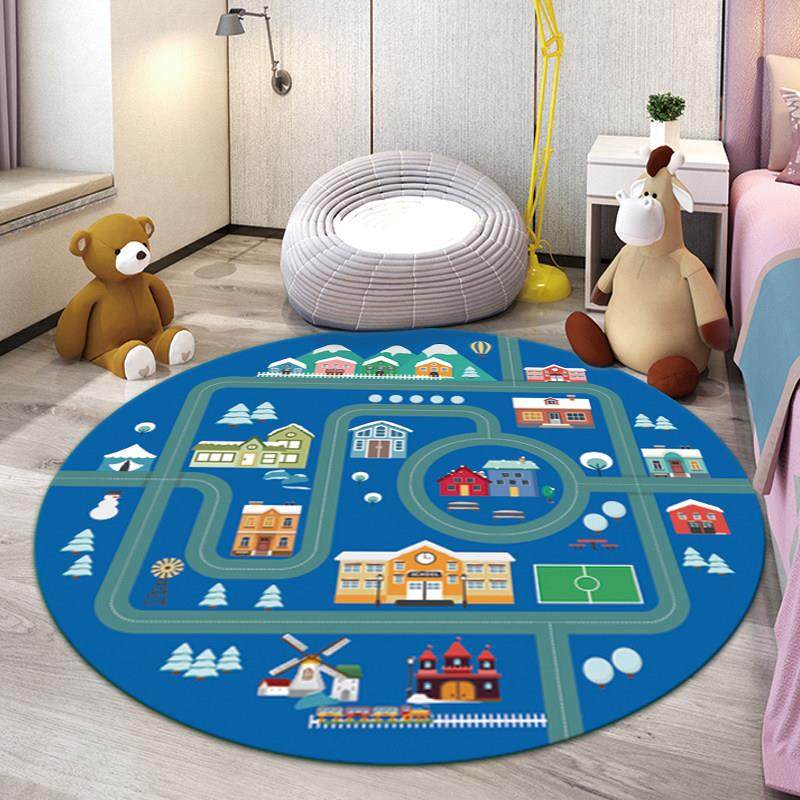 儿童房圆形地毯儿童椅子幼儿园阅读区垫子男生卧室客厅停车场地垫,居家布艺,地毯,淘宝优惠券,粉丝福利购,淘宝优惠卷