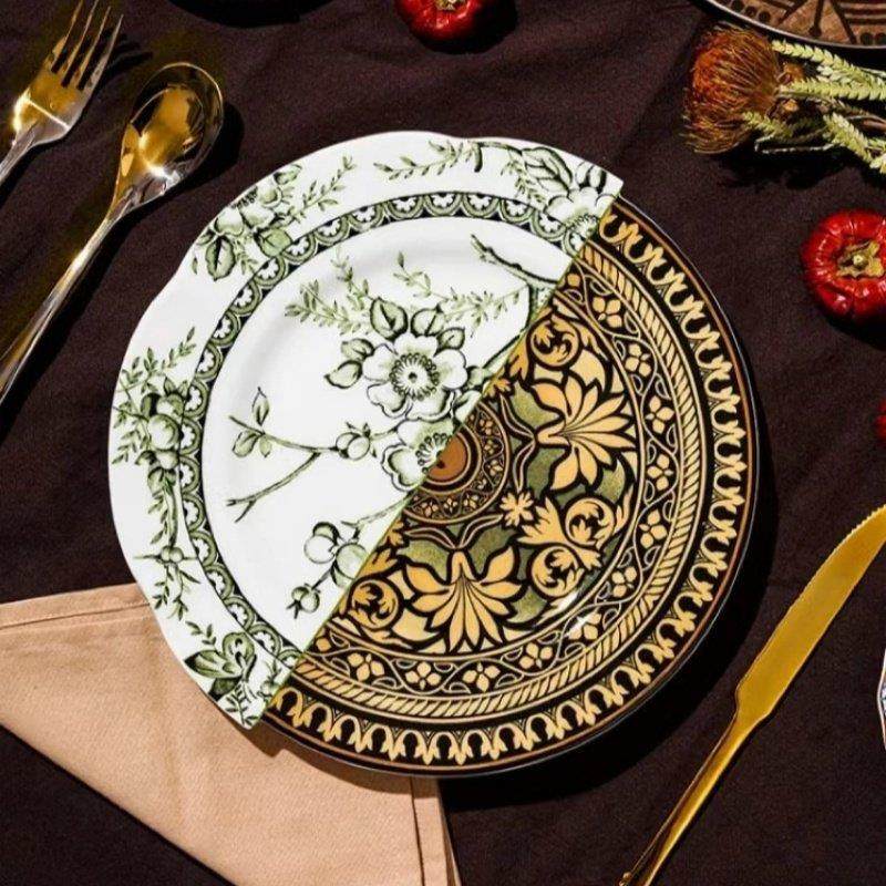 SELE中西合璧拼接盘子9寸西餐冷餐盘装饰盘挂盘坐盘软装配饰礼物,家居饰品,桌面摆件,淘宝优惠券,粉丝福利购,淘宝优惠卷